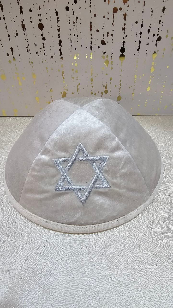 כיפה מרוקאית "מגן דוד" – אופרייט עם מגן דוד בכסף