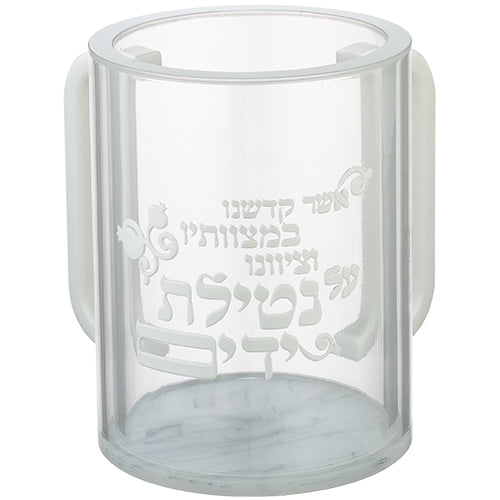 נטלה אקריליק שקופה עם אותיות בולטות