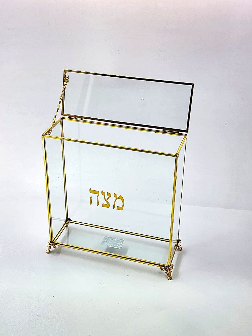 קופסת מצה מזכוכית מעוצבת – 22 ס"מ