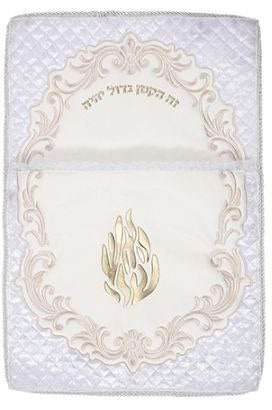 כרית לברית מהודרת "האש שלי" – דמוי עור עם אותיות בולטות בזהב