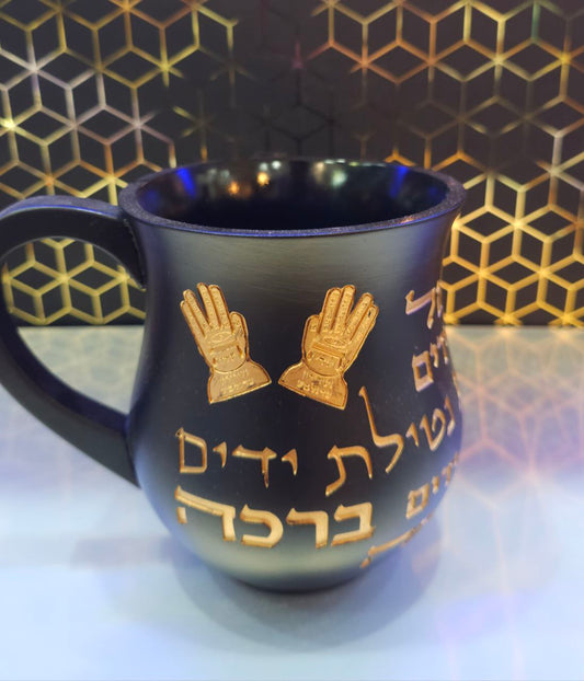נטלה מהודרת "הכהנים" – פולימר שחור וזהב