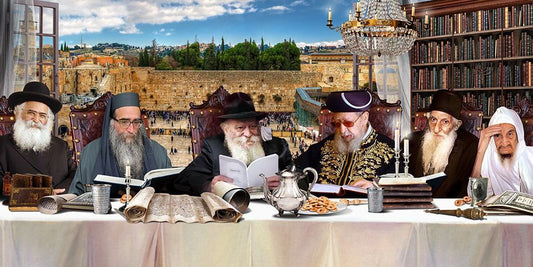 תמונת זכוכית מהודרת – גדולי הרבנים זצוק"ל 80×40 ס"מ