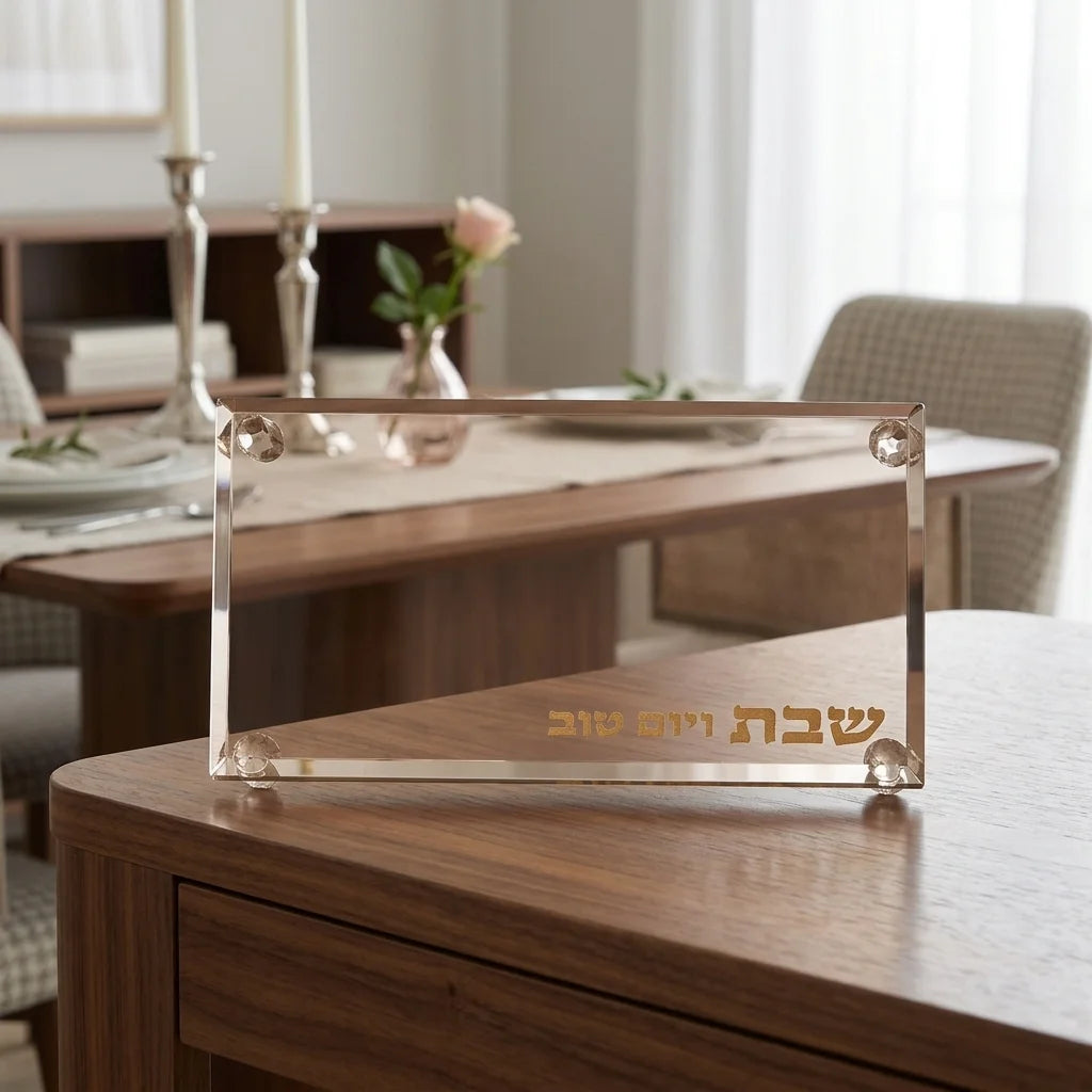 מגש קריסטל מהודר לפמוטים