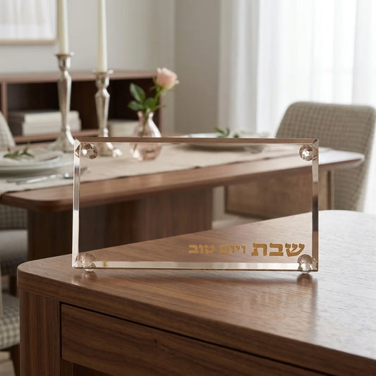 מגש קריסטל מהודר לפמוטים