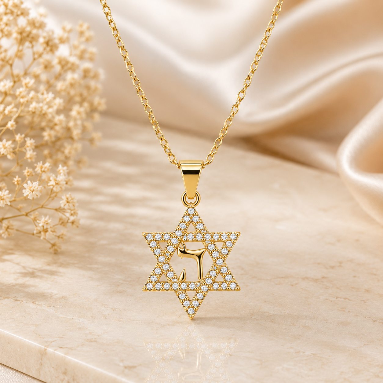 שרשרת מגן דוד – בציפוי זהב